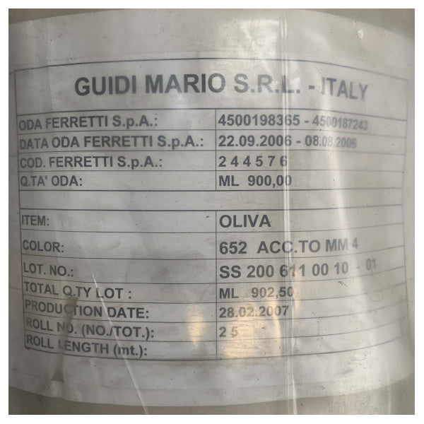 Ύφασμα Λινού Ελιά 652 πράσινο υψηλής ποιότητας ταπετσαρία 110M