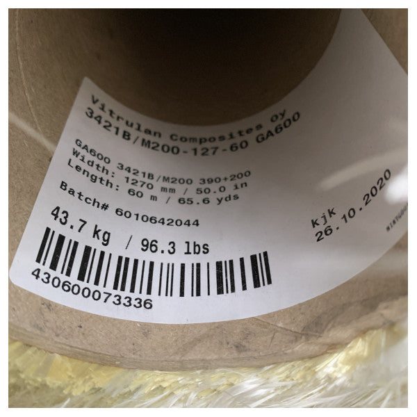 Vitrulan GA600 Marin Glasfiber Komposit Tyg 1270mm L60m
