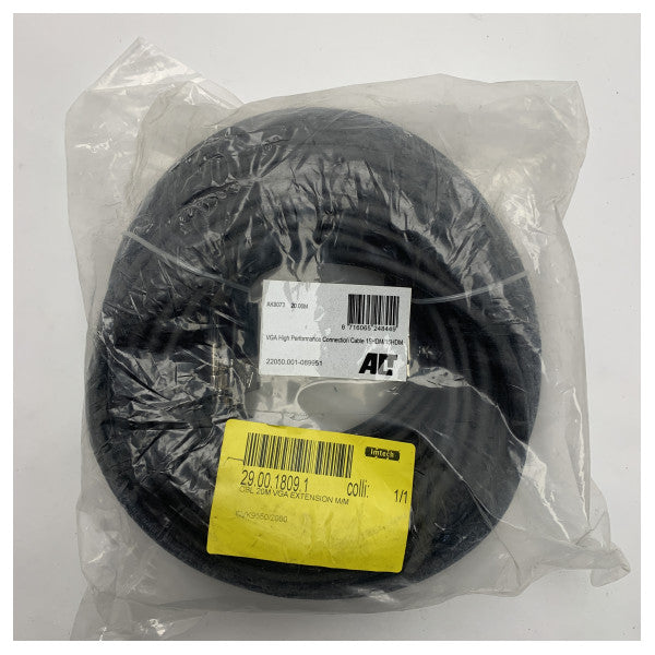 海洋グレード VGA 高性能 20 m 男性-男性接続ケーブル - 耐久性のある防水延長ボートや船舶用