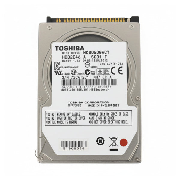 Disco rigido interno Toshiba MK8050GACY (HDD) 80 GB
