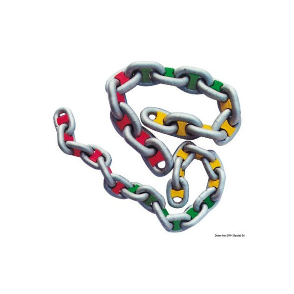 Osculati Издръжливи пластмасови маркери за вериги за морска употреба - диаметър 12 мм, комплект от 40 цветни парчета - 01.501.12