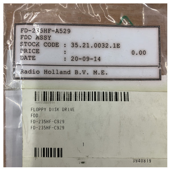 FD-235HF-A529 Intern intern floppy-diskdrev 3,5 tommer