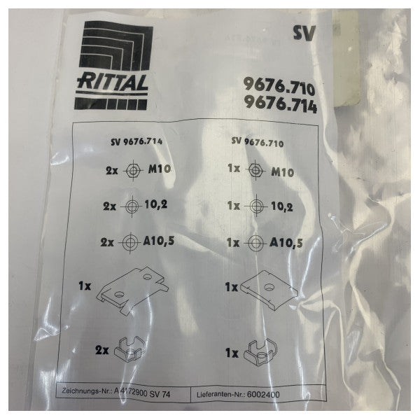 Rittal SV 9676.710 Terminal Block for Rail Copper Marine Electrical Component