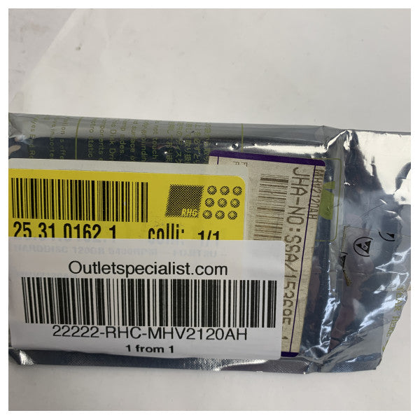 Wewnętrzny dysk twardy Fujitsu 120 GB Wytrzymała, odporna na wstrząsy pamięć masowa do zastosowań morskich i przemysłowych - MHV2120AH