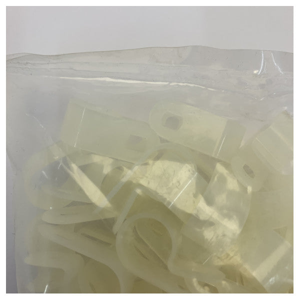 RS 817-8959 Kabelclips Polyeten (PE) 100 stycken Marin kabelhantering