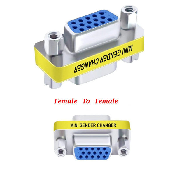 Mini Gender Changer Adapter 15-Pin - GC-SD15MM/HD