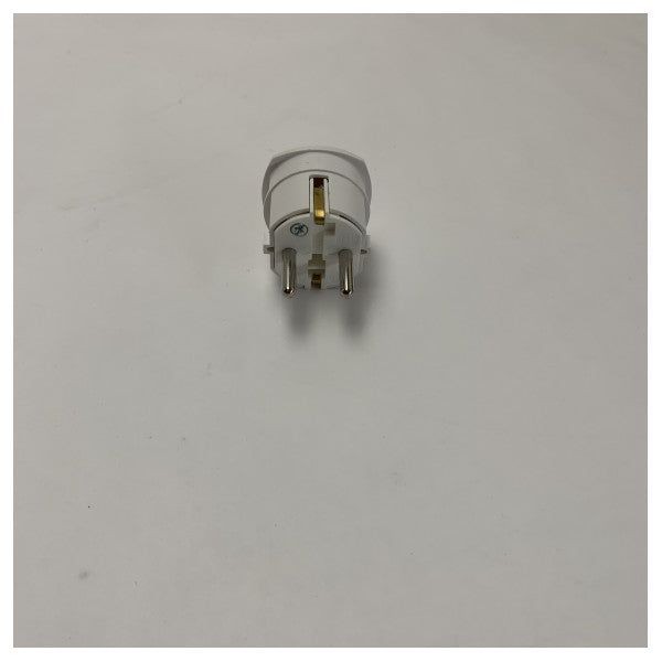 Universel 2-pins hanstik med jord, 250V, marinklasse, holdbar, kompakt design