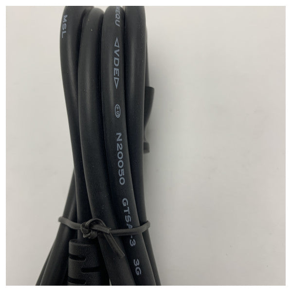 كابل مراقبة 3 دبابيس من الدرجة البحرية بطول 2 متر مع قابس طاقة - NASAS65V