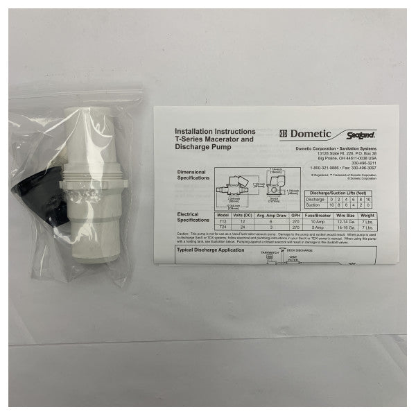 Dometic Sealand T Series Discharge Pump 12V - TS12