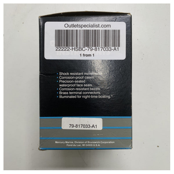 Mercury Quicksilver エンジントリムインジケーターゲージ - 79-817033-A1