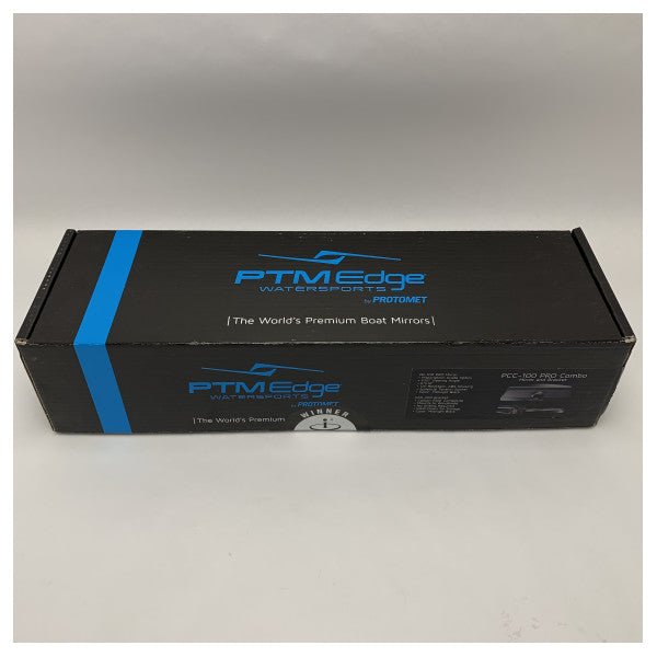 نظام مرآة القوارب البحرية PTM Edge Pro Combo 100 - متين، عريض الزاوية، بدون ثقب