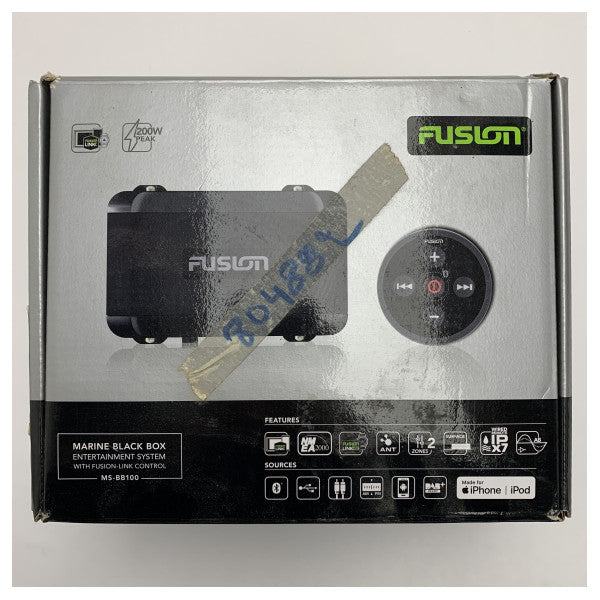 Fusion MS-BB100 - Sistema ta' intratteniment Marine Black Box b'kontroll fusion-link
