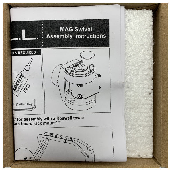 Roswell C910-0049 Marine-svirvel i rustfrit stål med låsesystem - holdbar og korrosionsbestandig til vandsport