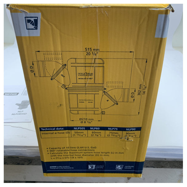 Гідрозамок Vetus NLP90HD надміцний 90 мм