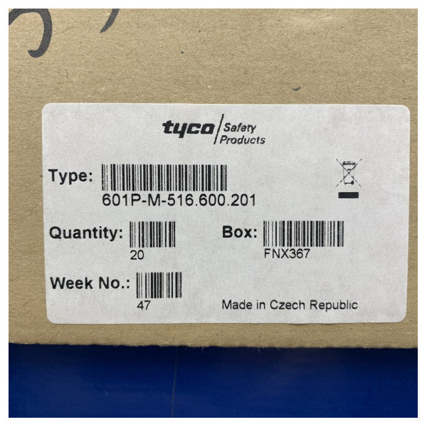 Tyco 601-P-M Optische Smoke Detector White Marine - 516.600.201