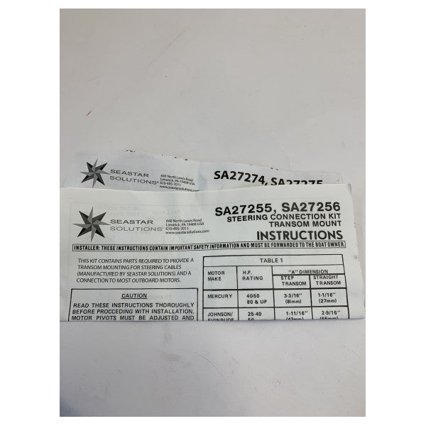 Kit asta filettata e boccola per timoneria marina SeaStar SA27256P
