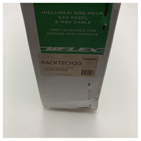Sistema de Direção de Rack e Pinhão Marinho UFLEX Racktech de 20 Polegadas – Durável, Fácil de Instalar, Resistente à Corrosão