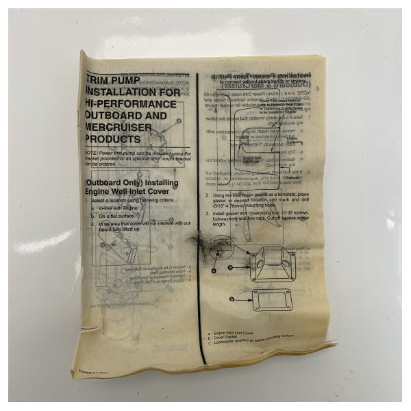 Mercury Quicksilver 818377A 2 電動油圧スターントリムポンプ 12V