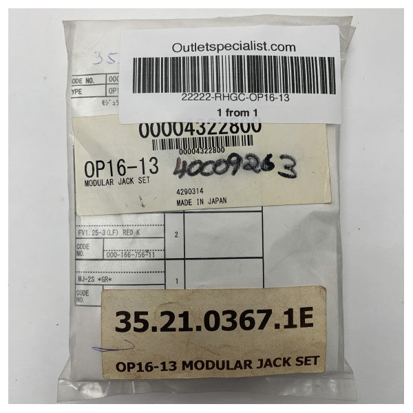 Set di connettori modulari Furuno Marine Grade OP16-13 con cavo da 3 m - 000-0432-28-00