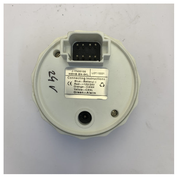 Vetus TachCan 4000 RPM Black Engine RPM Counter 24V