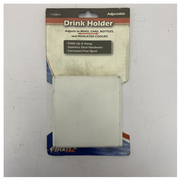 Boater Sports Mountable Adjustable Folding Drink Holders - White 52012