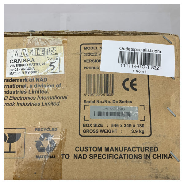 مشغل الأقراص المضغوطة NAD T532 متعدد المناطق DVD مع دعم MP3 للاستخدام البحري والمنزلي