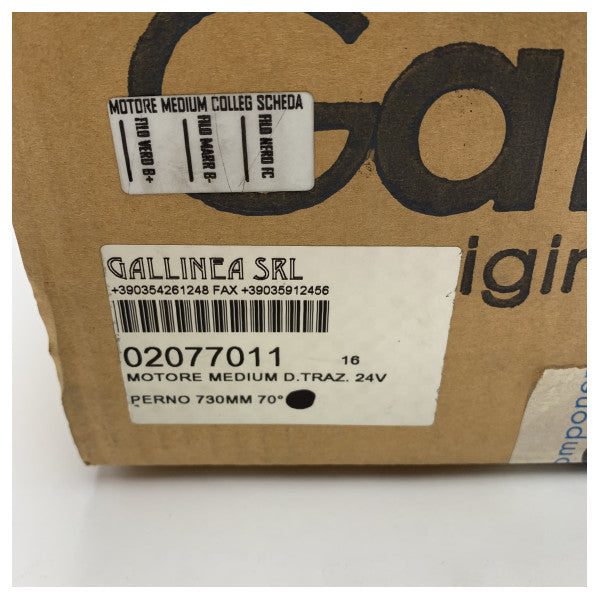 Gallinea Moteur d'essuie-glace marin 24V de haute qualité pour les bateaux - Durable et résistant à la corrosion - 02077011