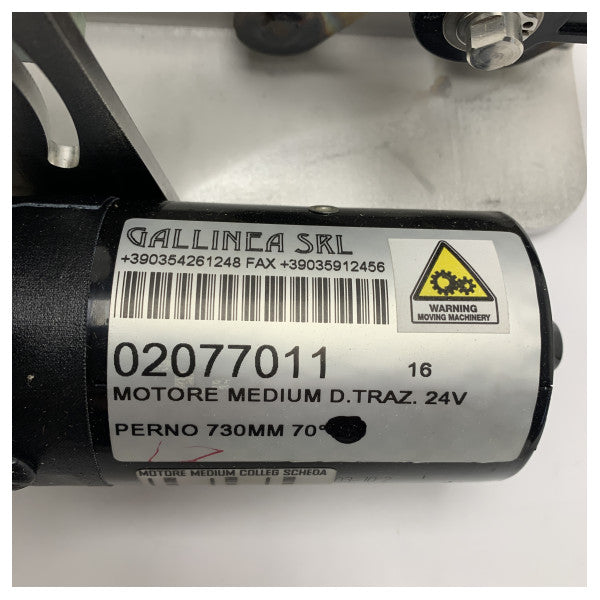 Gallinea Moteur d'essuie-glace marin 24V de haute qualité pour les bateaux - Durable et résistant à la corrosion - 02077011