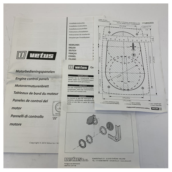 Vetus MPA10 Aluminium Inboard Engine Control Panel