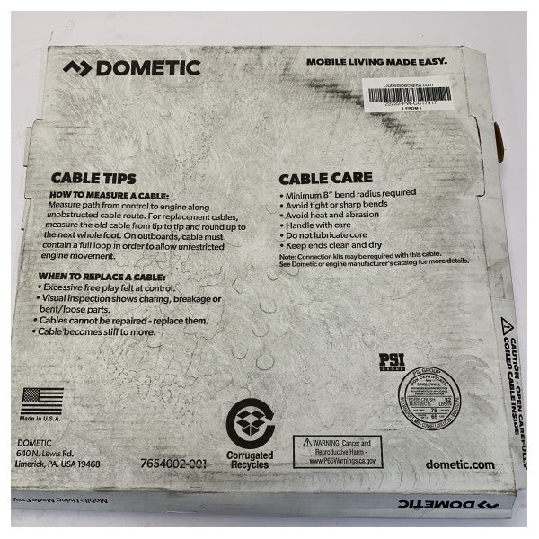 Dometic CC17917 エンジン制御ケーブル 17フィート CM7