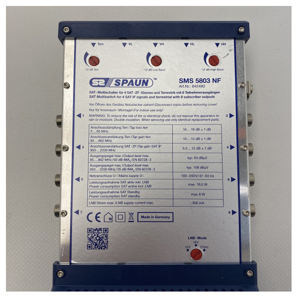 Spaun SMS 5803 NF 5 x 8 SAT MULTISWITCH - 842480