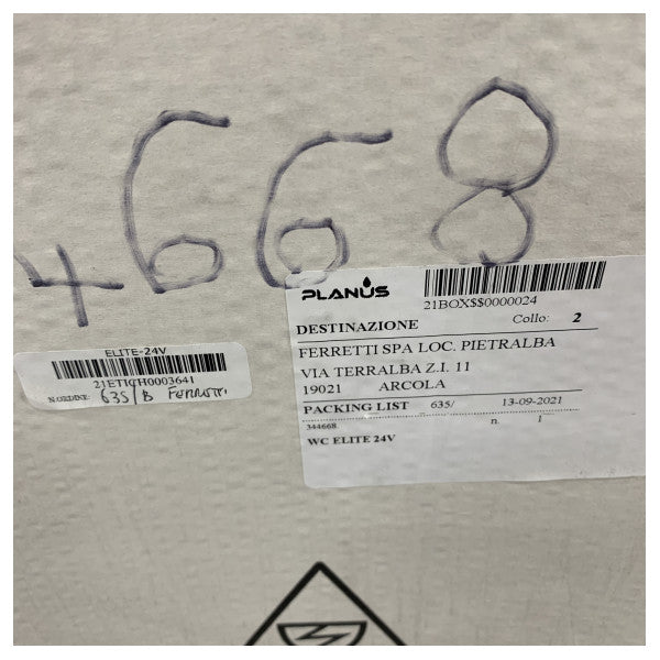 Planus Elite 24V Marine Electric Toilet High with SoftClose