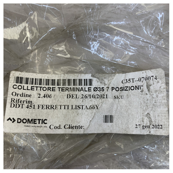 Dometic Ferretti Drain Collector D35-7 mm Starboard Manifold