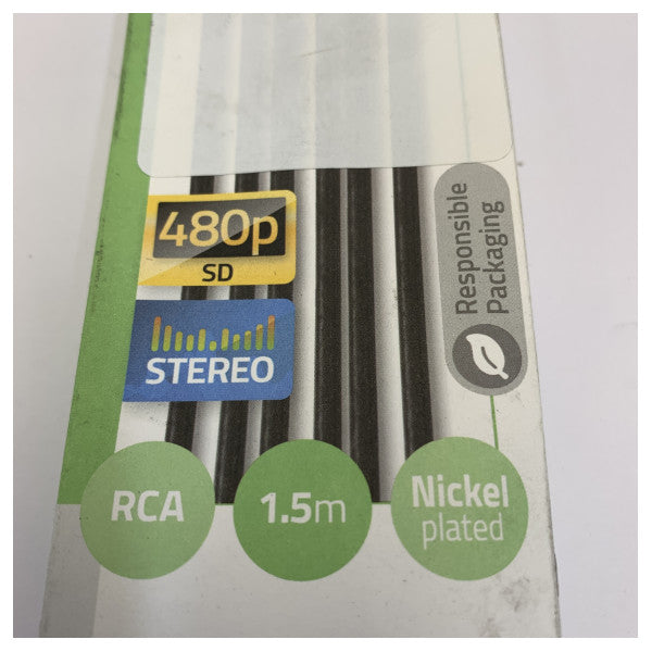 RCA til RCA Lyd/Video Kabel - 1,5m - Underholdningssystem