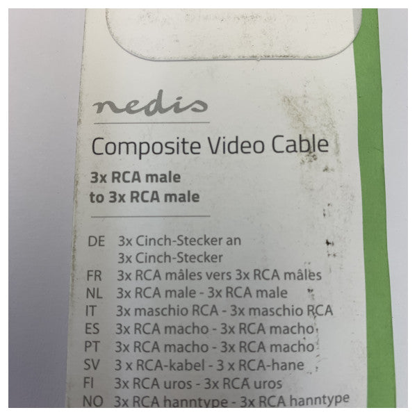RCA til RCA Lyd/Video Kabel - 1,5m - Underholdningssystem