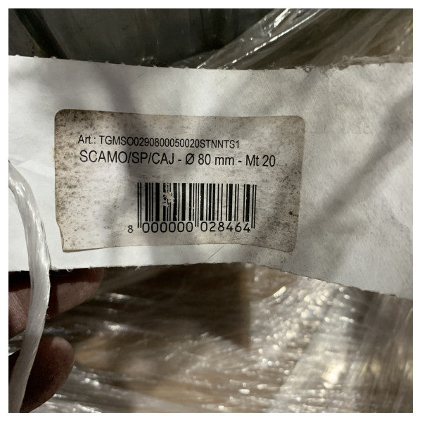 SCAMO/SP/CAJ Marine Exhaust Hose D80 mm Black - 1M