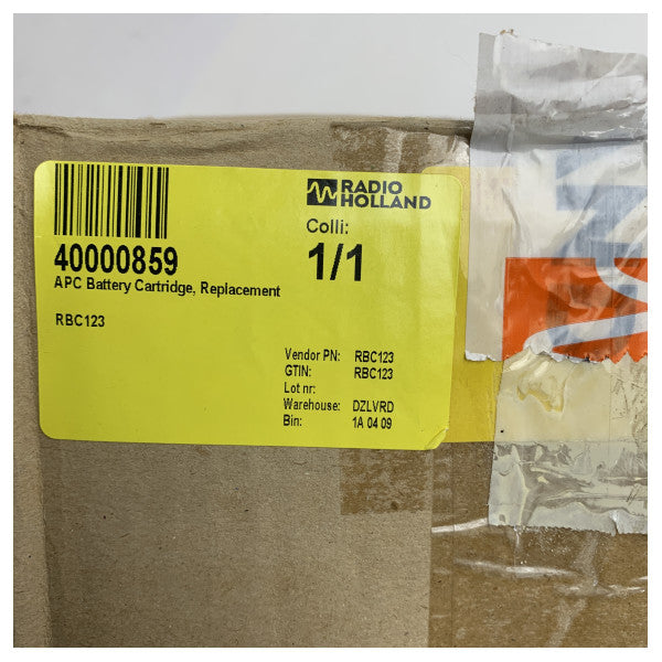 APC RBC-123 24Vバッテリーカートリッジは、信頼性のあるUPSバックアップ電源の交換用です。