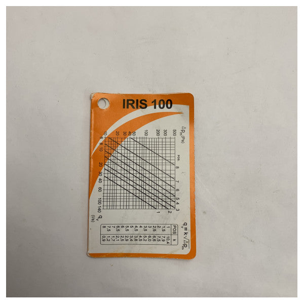 Морски регулируем въздушен клапан 100мм - IRIS100