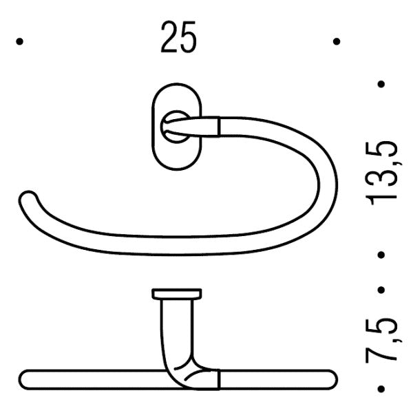 Colombo kromattu pyyheteline ruostumatonta terästä - B2231