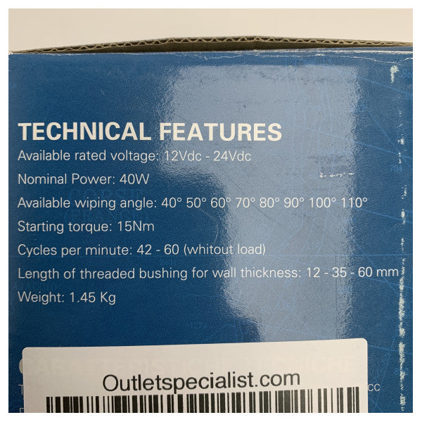 Speich Marine Grade 12V Waterproof Wiper Motor 30 mm - ES1264