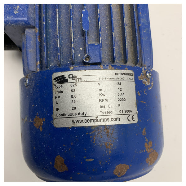 POMPE AUTOAMORISANTE EN LAITON CEM EP03.025B.002 025-230M 24V - 52L/min