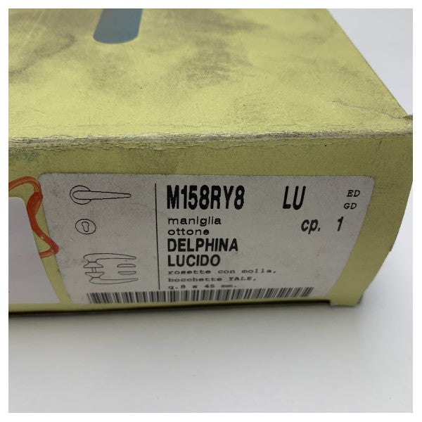 Olivari Gold Finish Marine Door Handle Set - Durable Corrosion-Resistant Brass Lever for Boats and Yachts