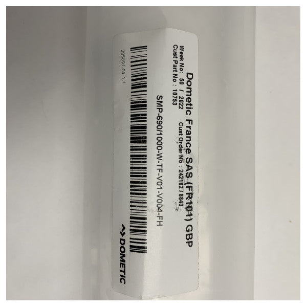 Dometic OceanAir Porthole Shade 690 x 1000 mm Hvid