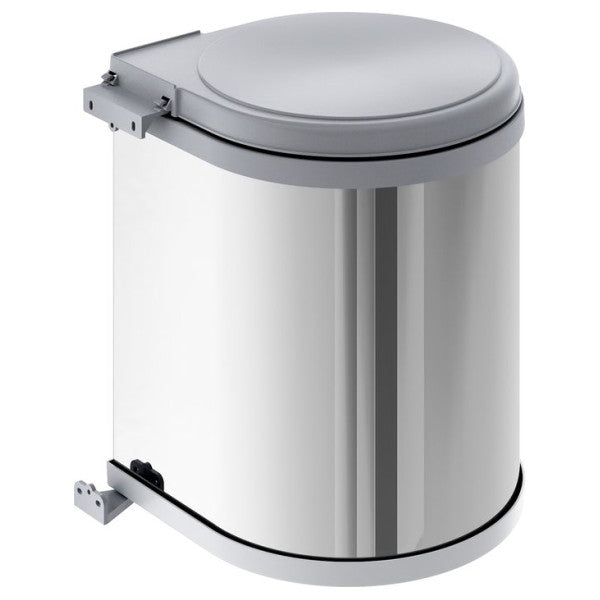 Delinia 14L Trash Bin with Stainless Steel Accents