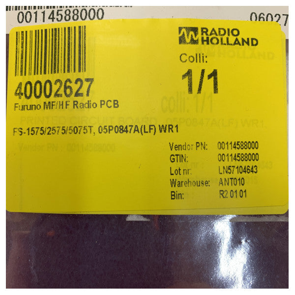 Furuno MF/HF Radio PCB 05P0847A(LF) WR1 για FS-1575 FS-2575 FS-5075T