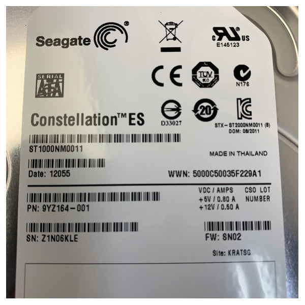 Seagate Constellation ES 1TB SATA 3,5 pulgadas HDD empresarial ST1000NM0011