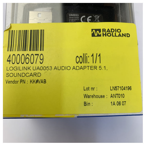 LogiLink UA0053 USB 2.0 External Sound Card - 5.1 Audio Adapter for Marine PC
