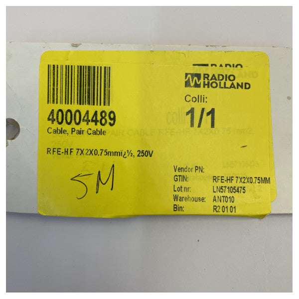 Câble marin RFE-HF 7X2X0,75mm