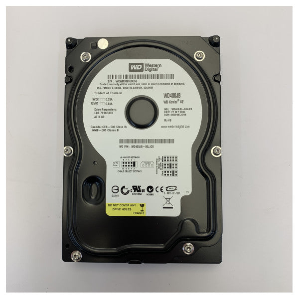 Внутрішній жорсткий диск Western Digital WD400BB 40GB 7200 об/хв IDE 3.5 дюйма