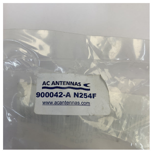 AC Antennas N254F حامل تثبيت على السكة - حامل هوائي PVC - 1 بوصة 14TPI - معدات يخت بحرية
